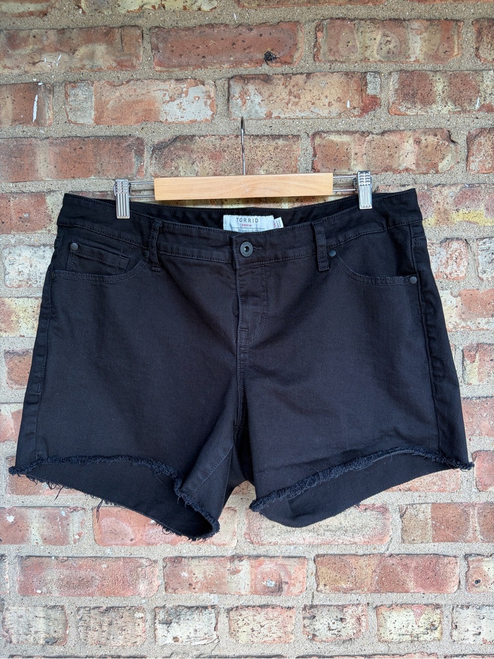 Torrid Cut-Off Black Denim Shorts